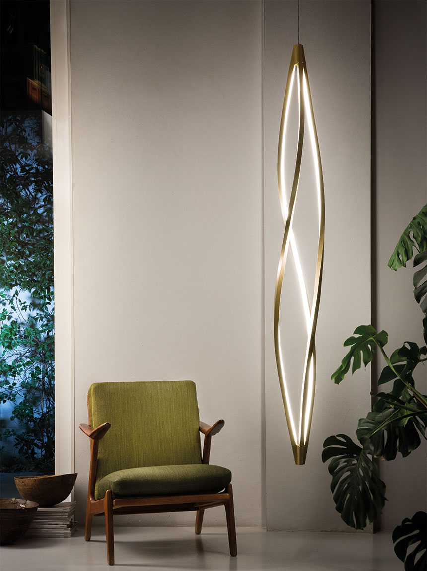 In The Wind Pendant Vertical Lamp by Nemo Lamps